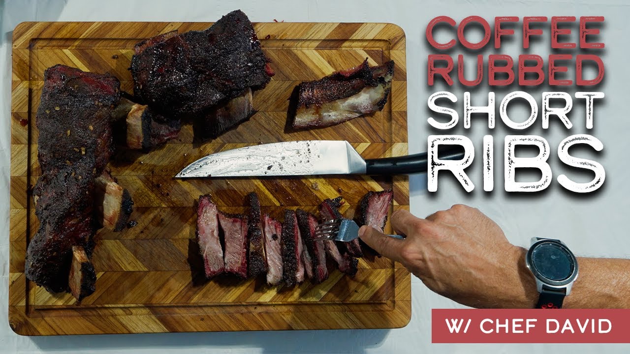 Smoked Coffee Rubbed Short Ribs And Harissa Sweet Potatoes