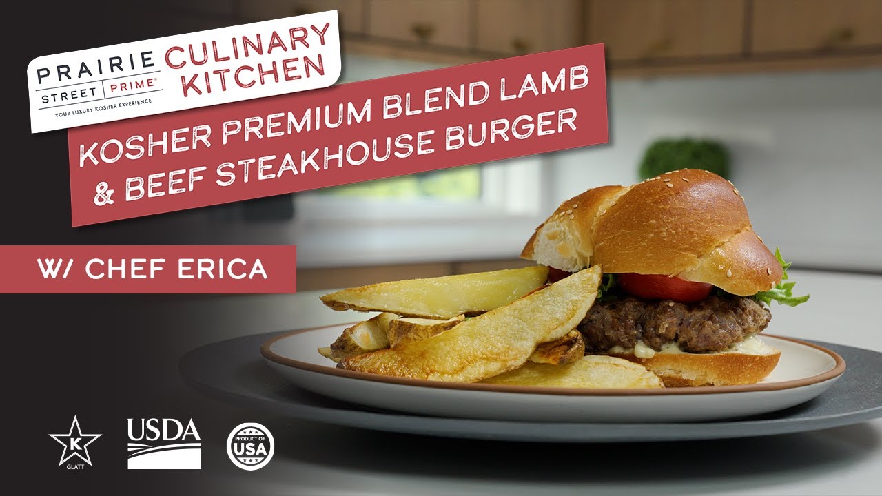 Kosher Premium Blend Lamb and Beef Steakhouse Burger