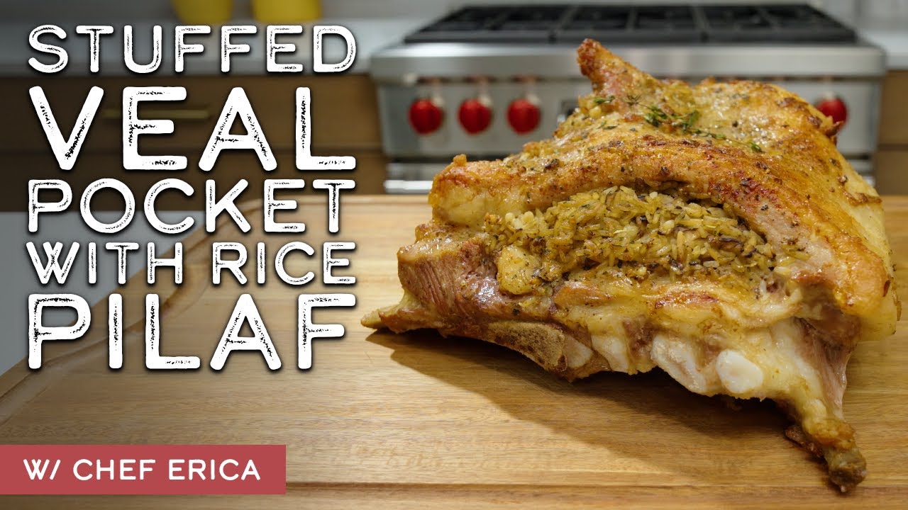 Stuffed Veal Pocket with Rice Pilaf