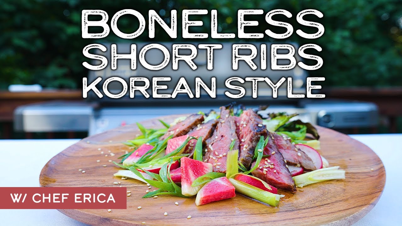 Korean Boneless Short Ribs with Baby Bok Choy