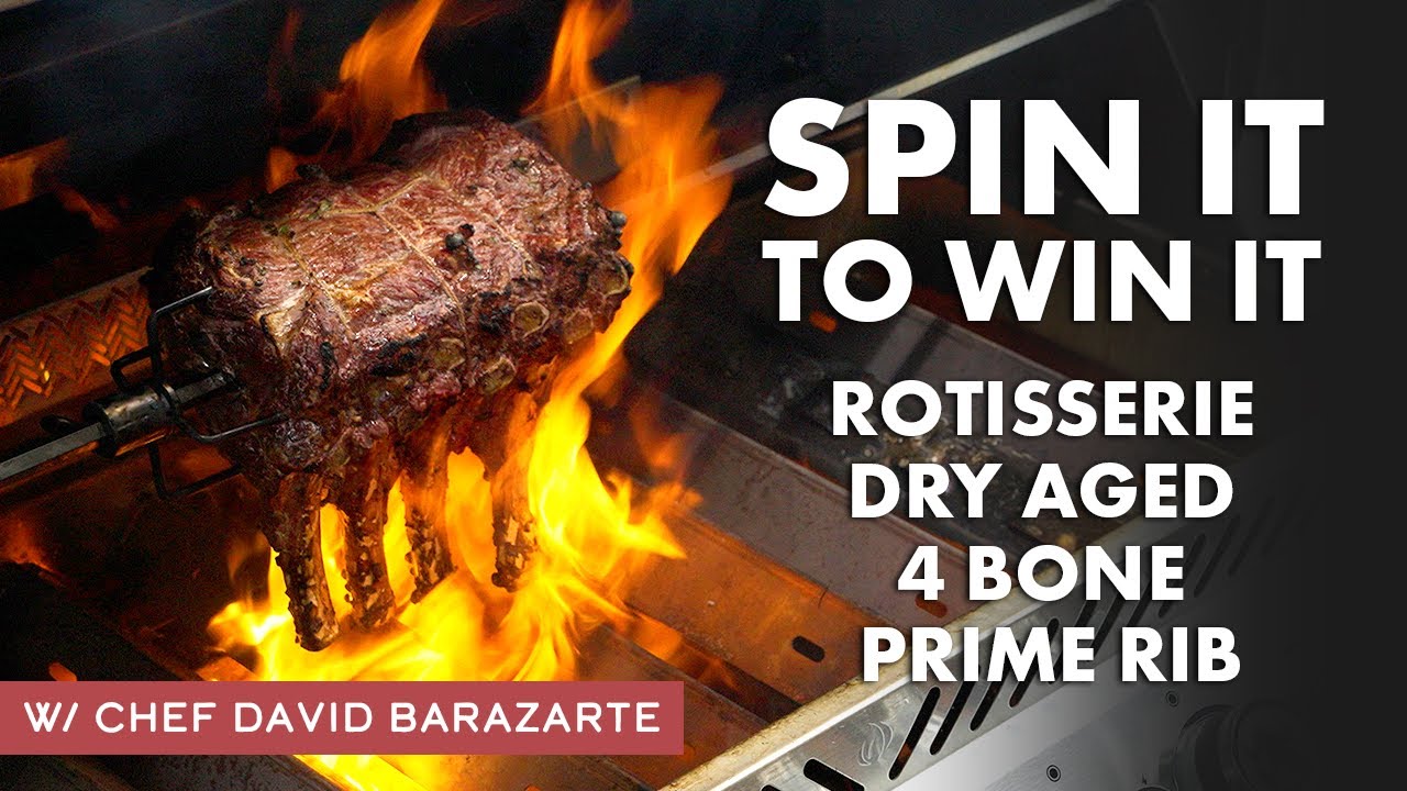 Spin It to Win It - Rotisserie Dry Aged 4 Bone Prime Rib